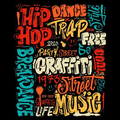 50 Years Old 50th Anniversary Of Hip Hop Graffiti Hip Hop T-Shirt