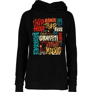 50 Years Old 50th Anniversary Of Hip Hop Graffiti Hip Hop Womens Funnel Neck Pullover Hood