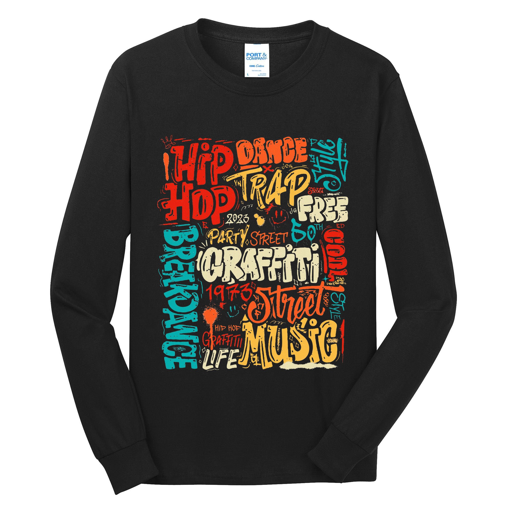 50 Years Old 50th Anniversary Of Hip Hop Graffiti Hip Hop Tall Long Sleeve T-Shirt