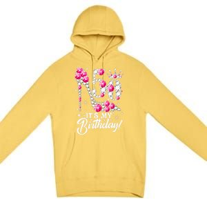 50 Years Old It's My 50th Birthday Funny Pink Diamond Shoes Premium Pullover Hoodie