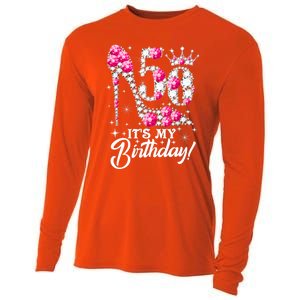 50 Years Old It's My 50th Birthday Funny Pink Diamond Shoes Cooling Performance Long Sleeve Crew