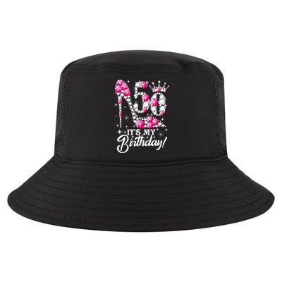 50 Years Old It's My 50th Birthday Funny Pink Diamond Shoes Cool Comfort Performance Bucket Hat
