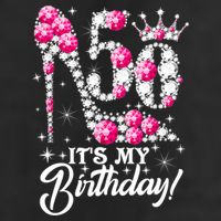 50 Years Old It's My 50th Birthday Funny Pink Diamond Shoes Cool Comfort Performance Bucket Hat