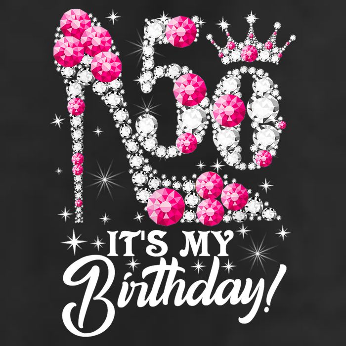 50 Years Old It's My 50th Birthday Funny Pink Diamond Shoes Cool Comfort Performance Bucket Hat