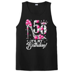 50 Years Old It's My 50th Birthday Funny Pink Diamond Shoes PosiCharge Competitor Tank