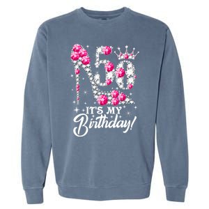 50 Years Old It's My 50th Birthday Funny Pink Diamond Shoes Garment-Dyed Sweatshirt