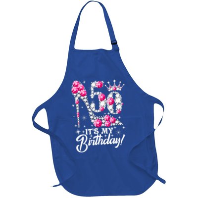 50 Years Old It's My 50th Birthday Funny Pink Diamond Shoes Apron