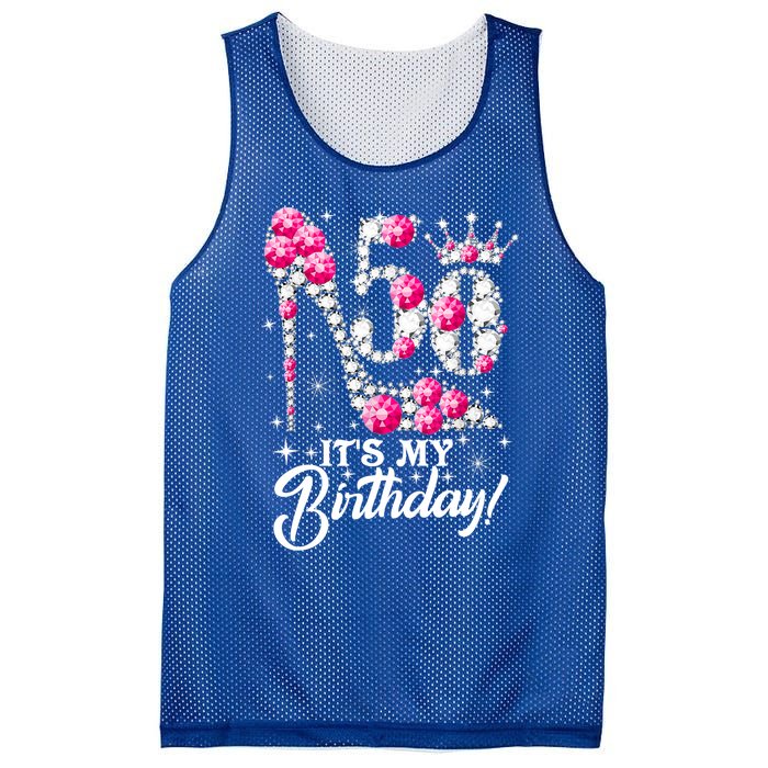 50 Years Old It's My 50th Birthday Funny Pink Diamond Shoes Mesh Reversible Basketball Jersey Tank