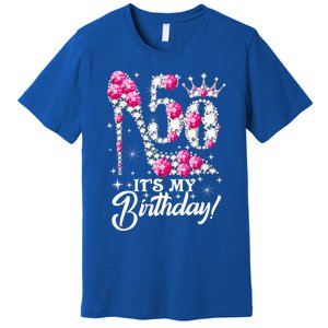 50 Years Old It's My 50th Birthday Funny Pink Diamond Shoes Premium T-Shirt