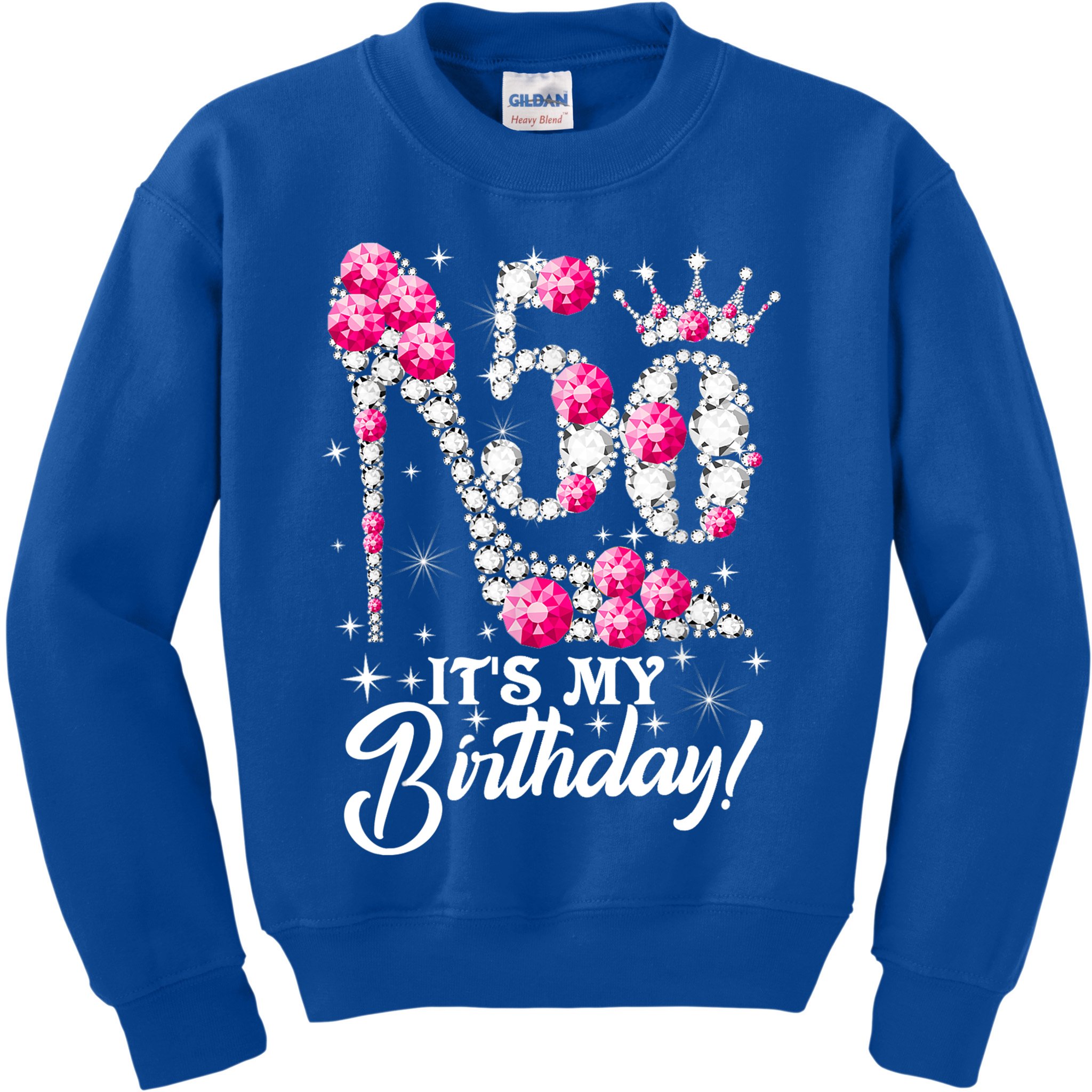 50 Years Old It's My 50th Birthday Funny Pink Diamond Shoes Kids Sweatshirt