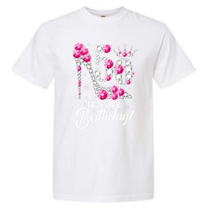 50 Years Old It's My 50th Birthday Funny Pink Diamond Shoes Garment-Dyed Heavyweight T-Shirt