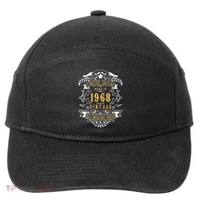 55 Years Old 55th Birthday Made Born in 1968 Idea 7-Panel Snapback Hat