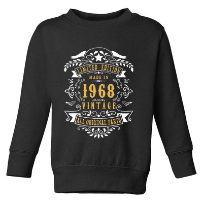 55 Years Old 55th Birthday Made Born in 1968 Idea Toddler Sweatshirt