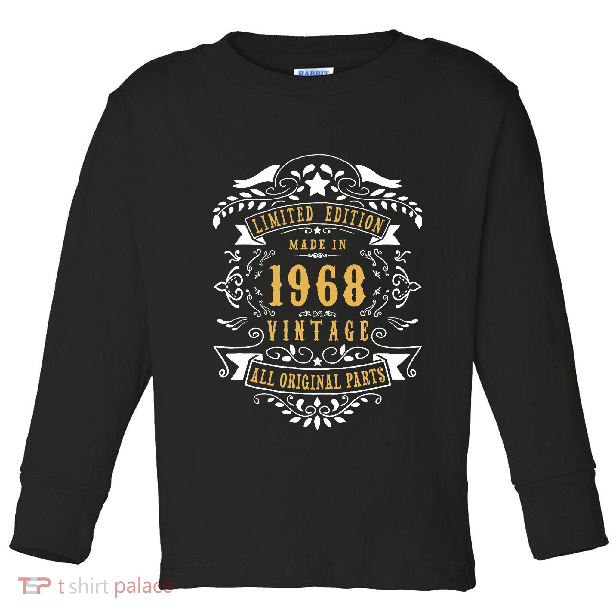 55 Years Old 55th Birthday Made Born in 1968 Idea Toddler Long Sleeve Shirt