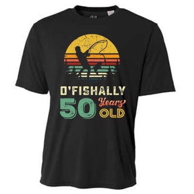 50 Years Old Fishing Gift 50th Birthday Cool Fifty Year Old Gift Cooling Performance Crew T-Shirt