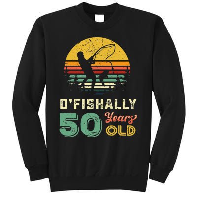 50 Years Old Fishing Gift 50th Birthday Cool Fifty Year Old Gift Sweatshirt