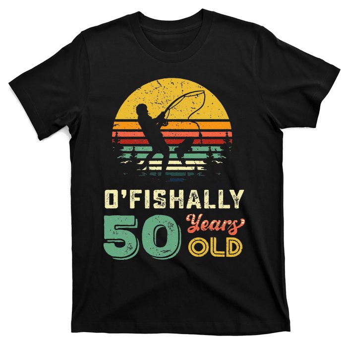 50 Years Old Fishing Gift 50th Birthday Cool Fifty Year Old Gift T-Shirt