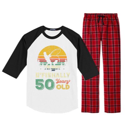 50 Years Old Fishing Gift 50th Birthday Cool Fifty Year Old Gift Raglan Sleeve Pajama Set