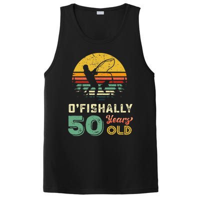 50 Years Old Fishing Gift 50th Birthday Cool Fifty Year Old Gift PosiCharge Competitor Tank