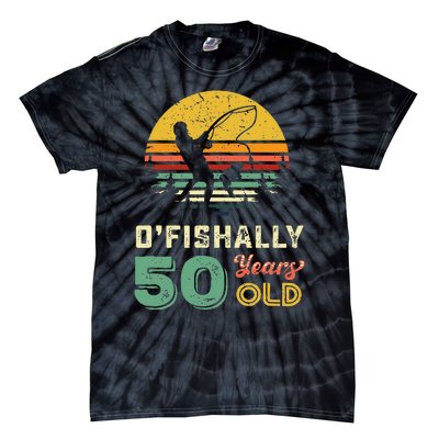 50 Years Old Fishing Gift 50th Birthday Cool Fifty Year Old Gift Tie-Dye T-Shirt