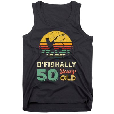 50 Years Old Fishing Gift 50th Birthday Cool Fifty Year Old Gift Tank Top