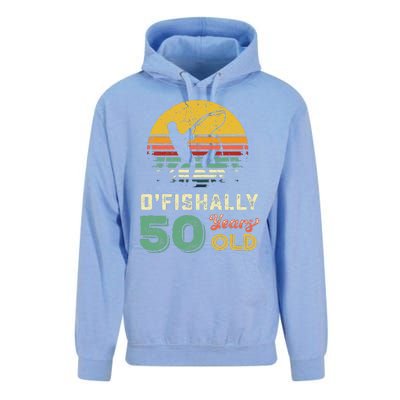 50 Years Old Fishing Gift 50th Birthday Cool Fifty Year Old Gift Unisex Surf Hoodie