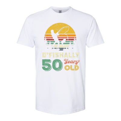 50 Years Old Fishing Gift 50th Birthday Cool Fifty Year Old Gift Softstyle CVC T-Shirt