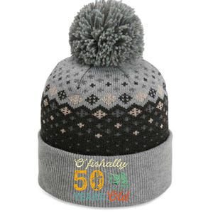 50 Years Old Fishing Gift 50th Birthday Cool Fifty Year Old The Baniff Cuffed Pom Beanie