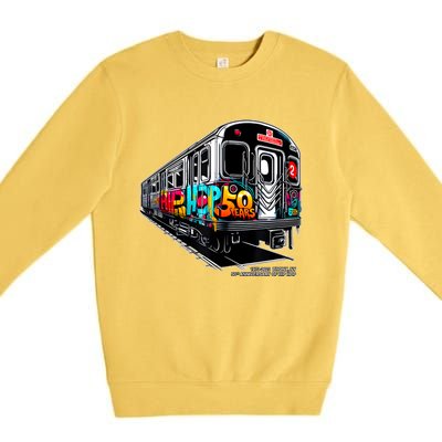 50 Years Of Hiphop Bronx Graffiti 50th Anniversary Premium Crewneck Sweatshirt