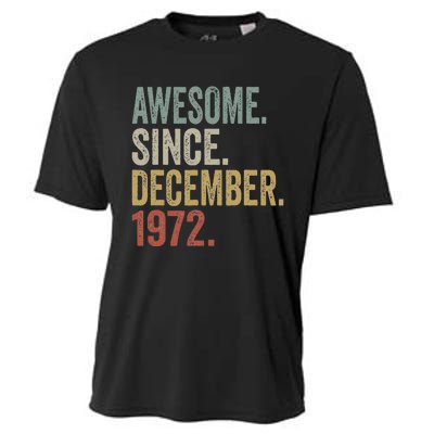 50 Year Old Awesome Since December 1972 50th Birthday Gift Cooling Performance Crew T-Shirt