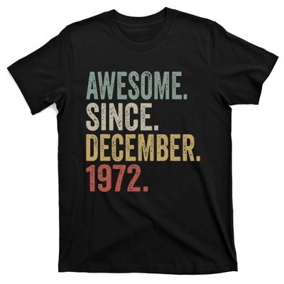 50 Year Old Awesome Since December 1972 50th Birthday Gift T-Shirt