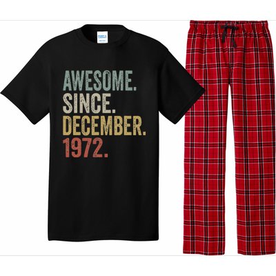 50 Year Old Awesome Since December 1972 50th Birthday Gift Pajama Set