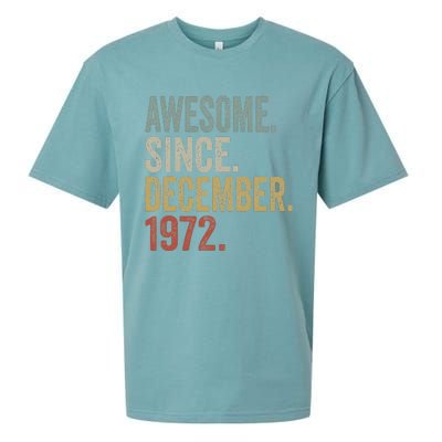 50 Year Old Awesome Since December 1972 50th Birthday Gift Sueded Cloud Jersey T-Shirt