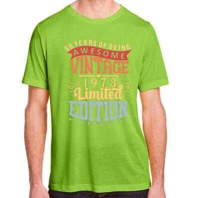 50 Years Of Being Awesome Vintage 1973 Adult ChromaSoft Performance T-Shirt