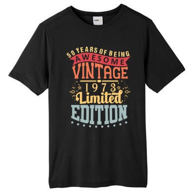 50 Years Of Being Awesome Vintage 1973 Tall Fusion ChromaSoft Performance T-Shirt