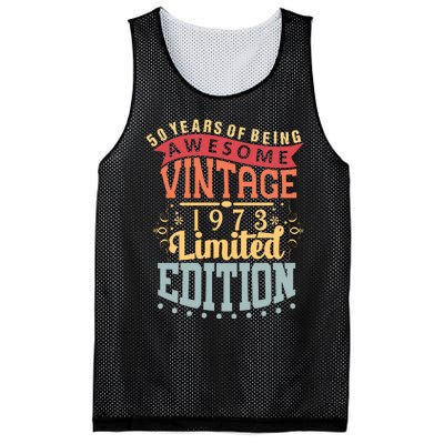 50 Years Of Being Awesome Vintage 1973 Mesh Reversible Basketball Jersey Tank