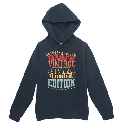 50 Years Of Being Awesome Vintage 1973 Urban Pullover Hoodie