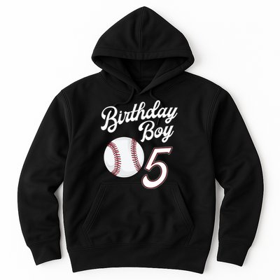 5 Years Old Baseball Themed 5th Birthday Party Sports Hoodie