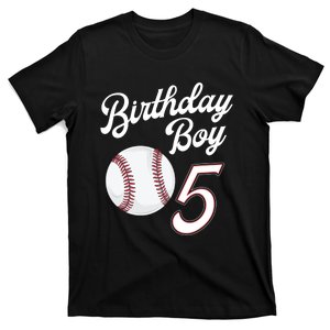 5 Years Old Baseball Themed 5th Birthday Party Sports T-Shirt