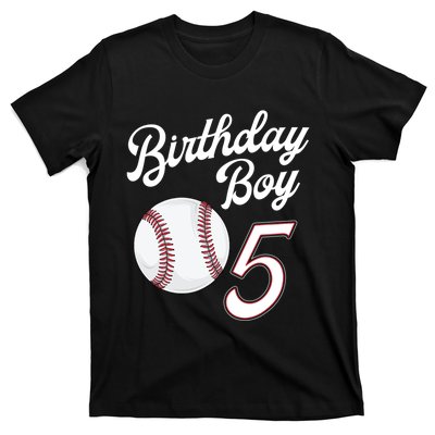 5 Years Old Baseball Themed 5th Birthday Party Sports T-Shirt