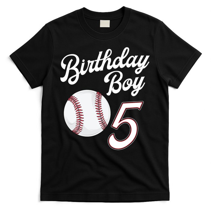 5 Years Old Baseball Themed 5th Birthday Party Sports T-Shirt