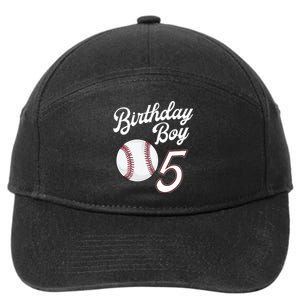 5 Years Old Baseball Themed 5th Birthday Party Sports 7-Panel Snapback Hat