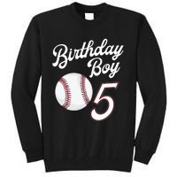 5 Years Old Baseball Themed 5th Birthday Party Sports Tall Sweatshirt