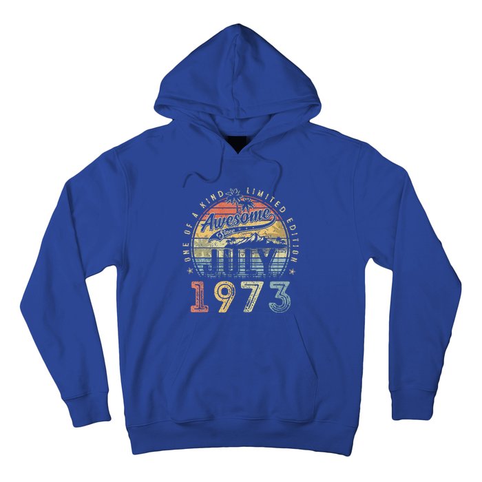 50 Year Old Awesome Since July 1973 50th Birthday Hoodie