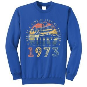 50 Year Old Awesome Since July 1973 50th Birthday Sweatshirt