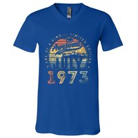 50 Year Old Awesome Since July 1973 50th Birthday V-Neck T-Shirt