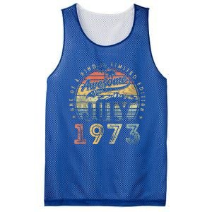 50 Year Old Awesome Since July 1973 50th Birthday Mesh Reversible Basketball Jersey Tank