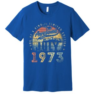 50 Year Old Awesome Since July 1973 50th Birthday Premium T-Shirt