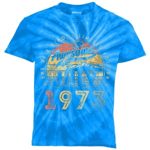 50 Year Old Awesome Since July 1973 50th Birthday Kids Tie-Dye T-Shirt