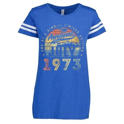 50 Year Old Awesome Since July 1973 50th Birthday Enza Ladies Jersey Football T-Shirt